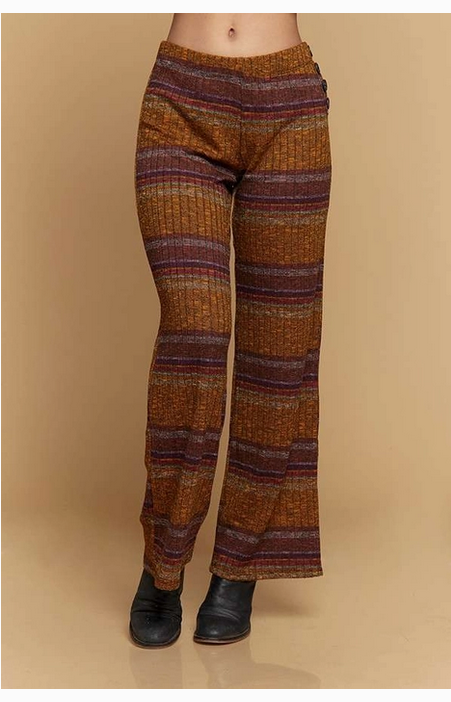 Women's Hacci Rib Stripe Print Pants