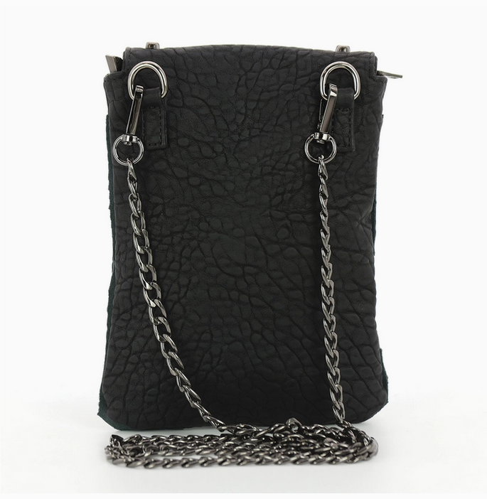 Metal Skull Studded Shoulder Pouch