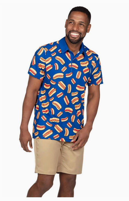 Men's Hot Dog Golf Polo Shirt