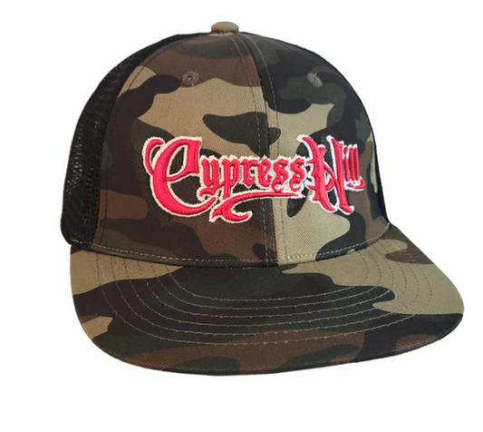Cypress Hill Green Camo Snapback Mesh Hat