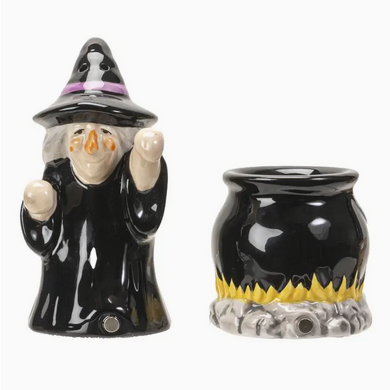 Witch and Cauldron Salt & Pepper Shaker Set
