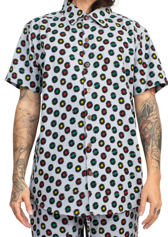 Men's Rasta Vinly Records Shirt