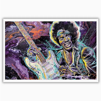 Jimi Hendrix Sara Bowersock Signed Art Print