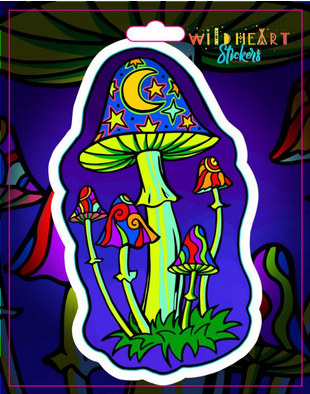 Moon Mushroom Sticker
