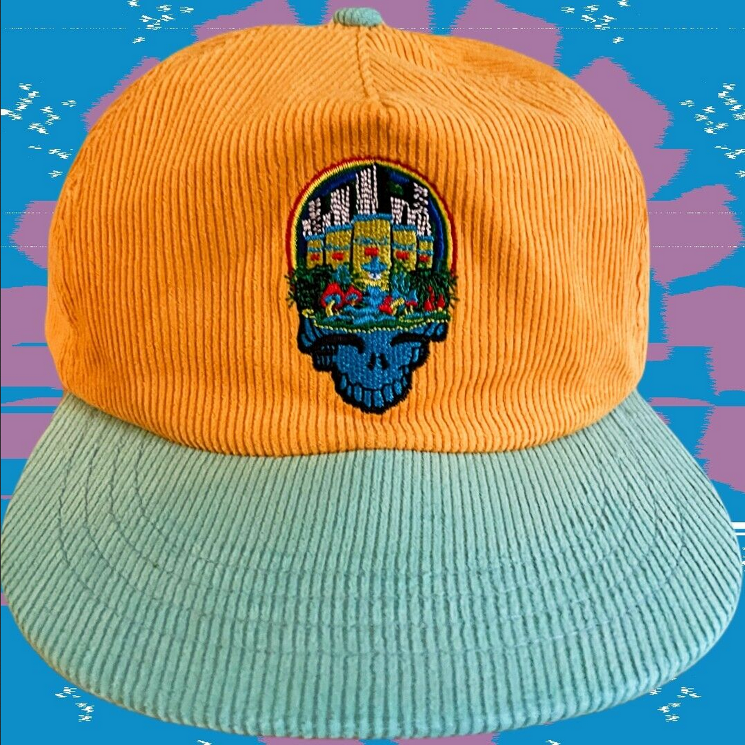 Grateful Dead Beer Garden Stealie Bears Corduroy Snapback Hat