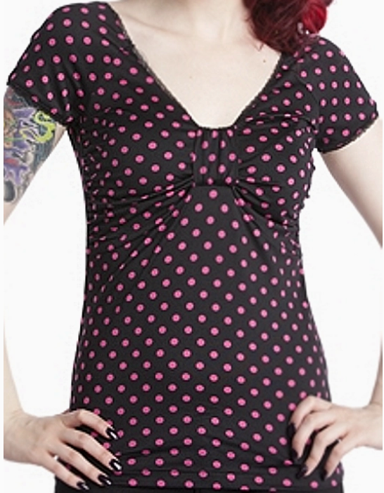 Women's Sourpuss Knotical Polka Dot Top