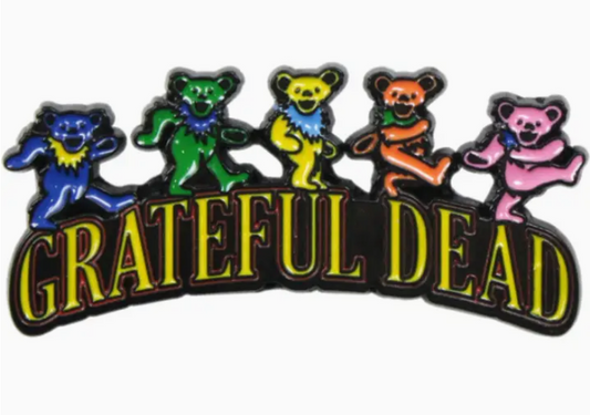 Grateful Dead Five Dancing Bears On Logo Enamel Pin