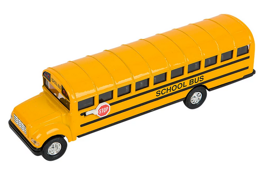 Yellow School Bus Pull-Back Toys