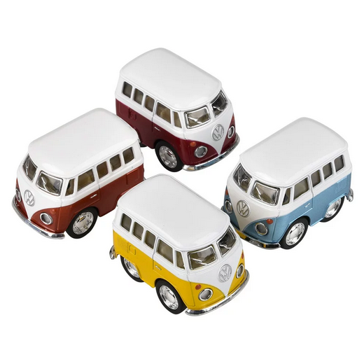 VW Tiny Tooned Mini Pull-Back Bus Toy