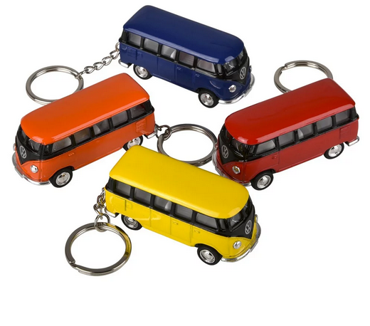 Mini VW Bus Pull-Back Keychains