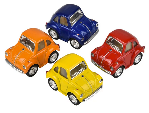 VW Tiny Tooned Little Beetle Pull-Back Toy