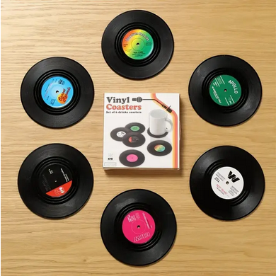 Vinyl Record Styled Funny Coasters
