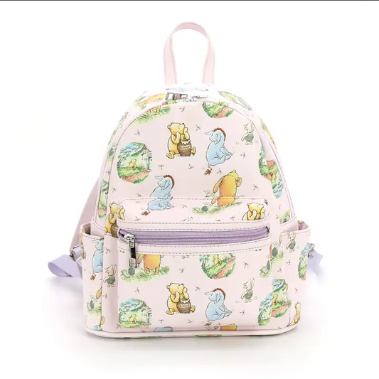 Winnie The Pooh All-Over Pattern Vinyl Mini Backpack