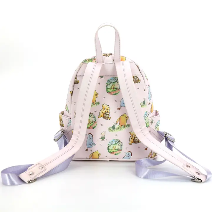 Winnie The Pooh All-Over Pattern Vinyl Mini Backpack