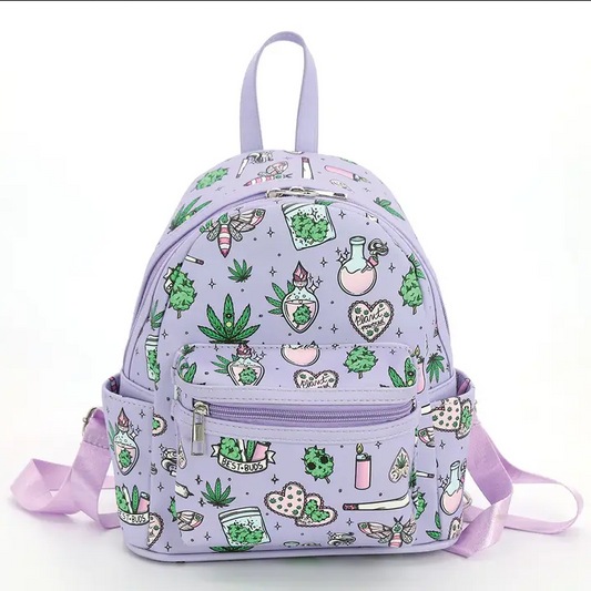 Magical High All-Over Pattern Vinyl Mini Backpack