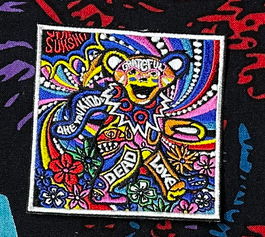 Trippy Dancing Bear Collage Square Patch