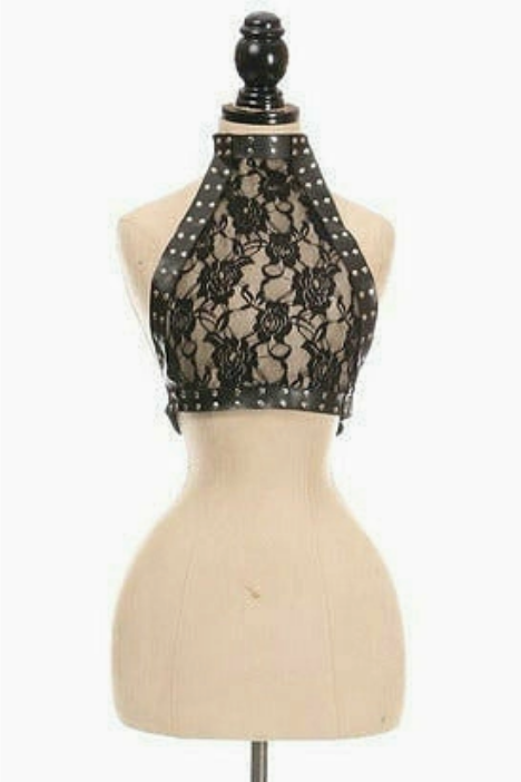 Vegan Leather and Lace Harness
