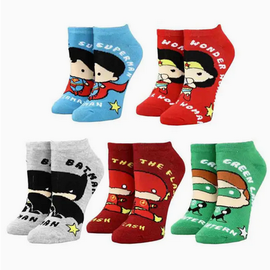 Justice League 5 Pack Pair Socks