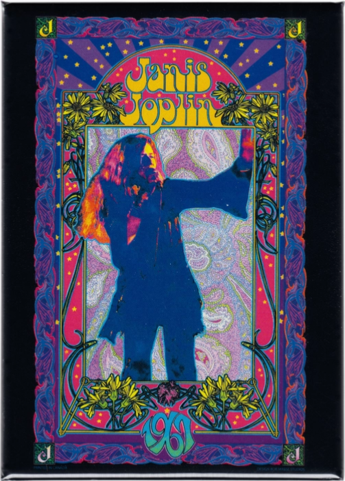 Janis Joplin Trippy Magnet