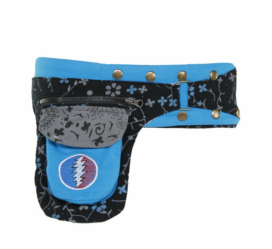 Grateful Dead  Cotton Snap Wrap Belt With Embroiderey