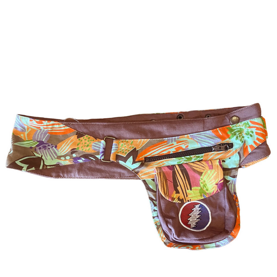 Grateful Dead  Cotton Snap Wrap Belt With Embroiderey