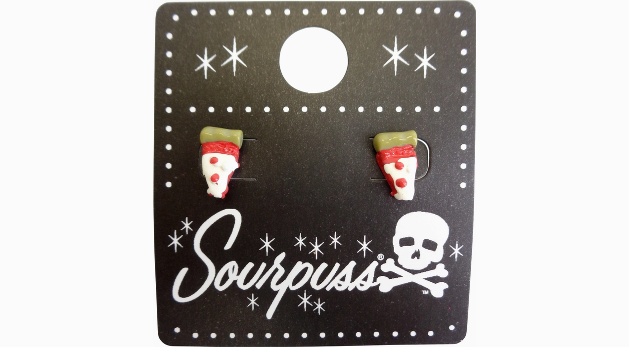 Sourpuss Pizza Stud Earrings