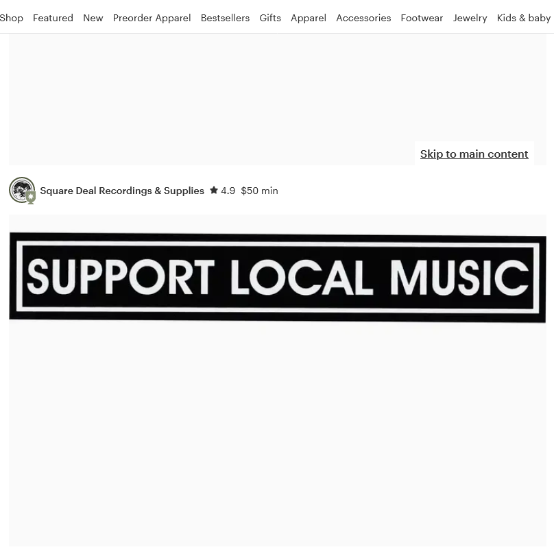 Support Local Music Sticker