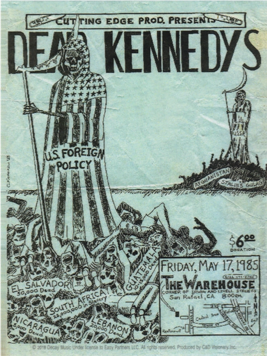 Dead Kennedy's Concert Poster Sticker
