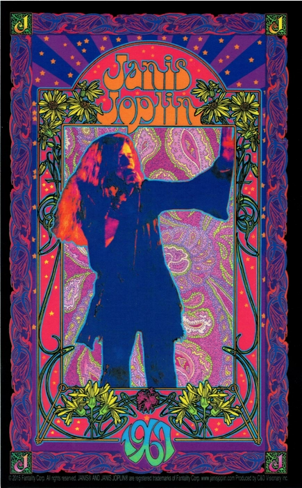 Janis Joplin Concert Poster Sticker