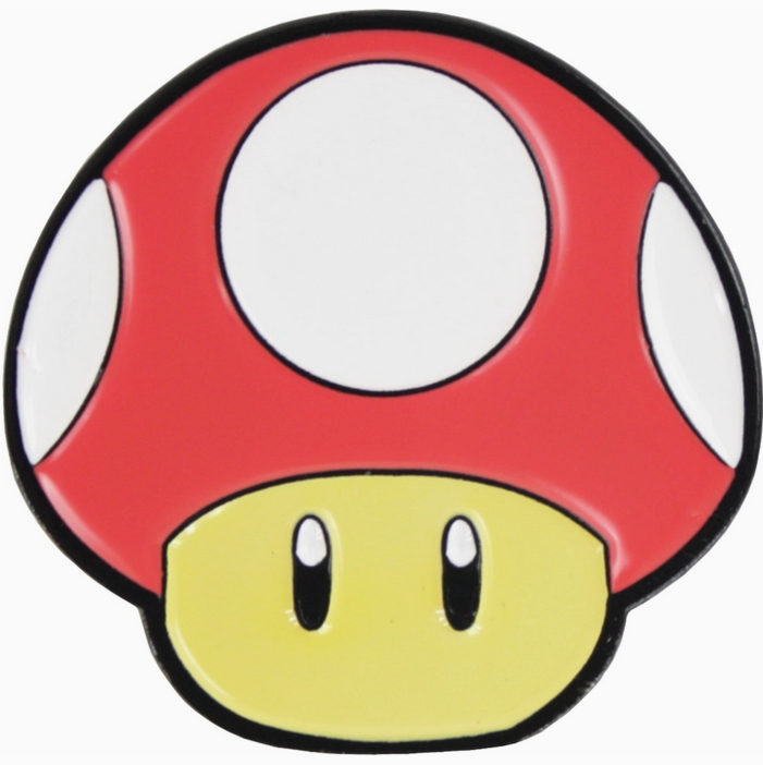 Super Mario Bros. Large Power-Up Mushroom Enamel Pin