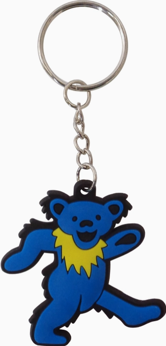 Grateful Dead Blue Dancing Bear Keychain