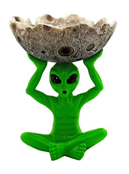 Alien Holding Moon Ashtray