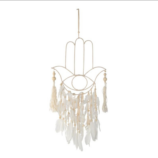 Hamsa Hand 12" Hollow Dreamcatcher