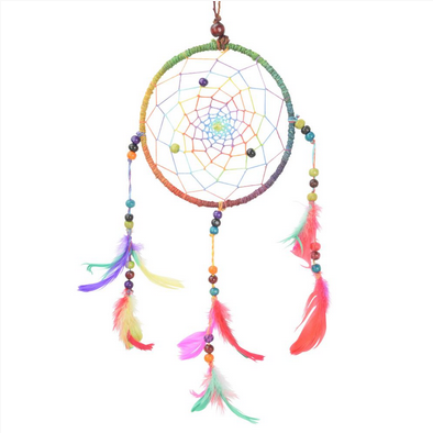 Single Hemp Wrap Round Dream Catcher