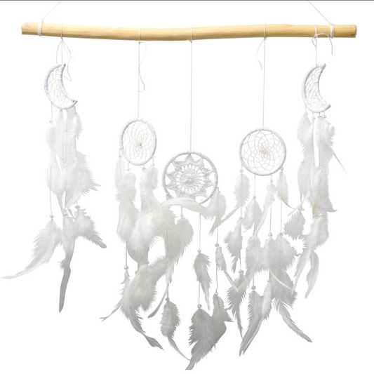Wooden Hanging 5 Mini Sun & Moon Dream Catchers