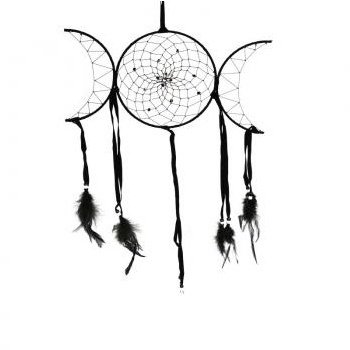 Black Triple Moon Dream Catcher