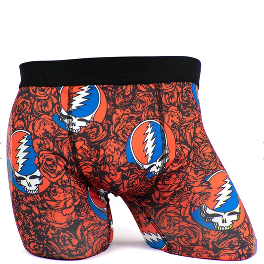 Grateful Dead Steal Your Face & Roses Boxer Brief Underwear