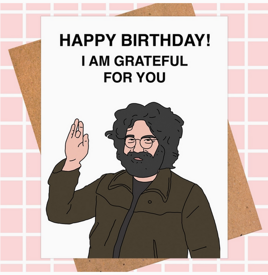 Jerry Garcia Grateful Birthday Holiday Card