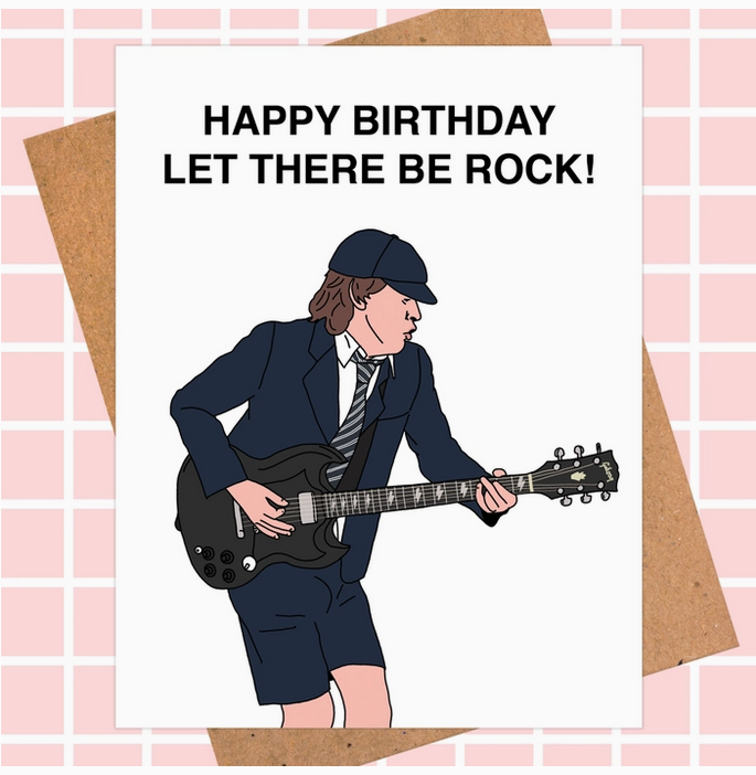 AC/DC's Angus Young Birthday Card