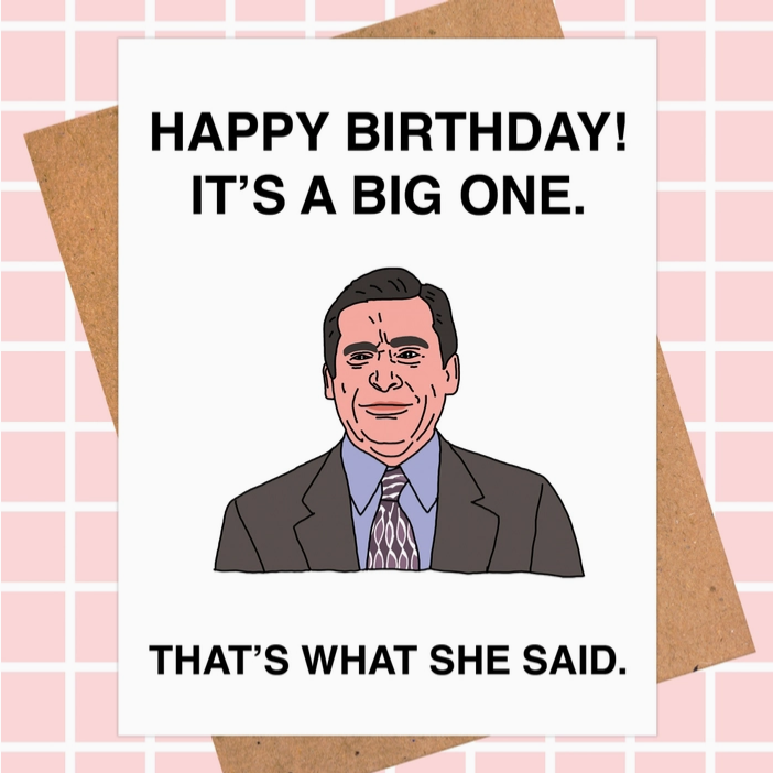 Michael Scott The Office Big One Funny Birthday Card