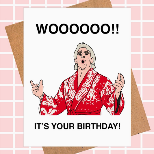 Ric Flair WWE Wrestling Birthday Card