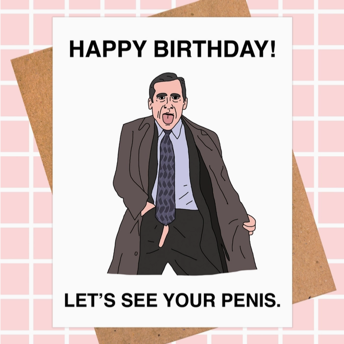Michael Scott The Office Penis Birthday Card