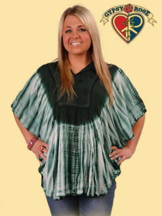 Women's Tie-Dye Angel Sleeve Blouse