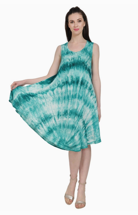 Women's Tie Dye Beach Umbrella Dress