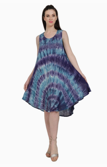 Women's Tie Dye Beach Umbrella Dress