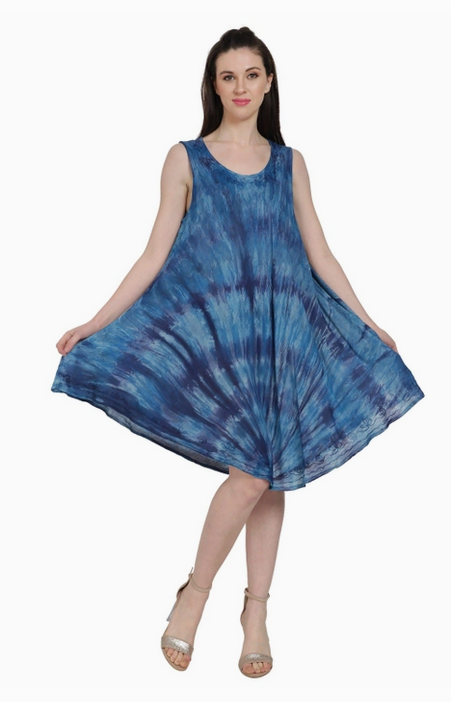 Women's Tie Dye Beach Umbrella Dress