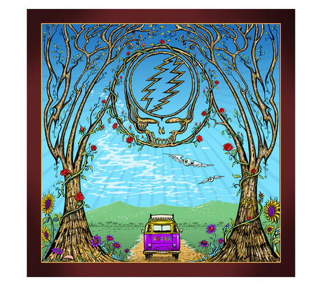 Grateful Dead Stealie Tree Tour Bus Art Print