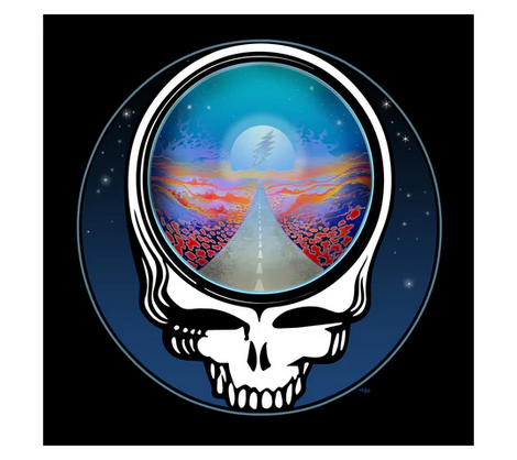 Grateful Dead Stealie Moon Horizon Art Print