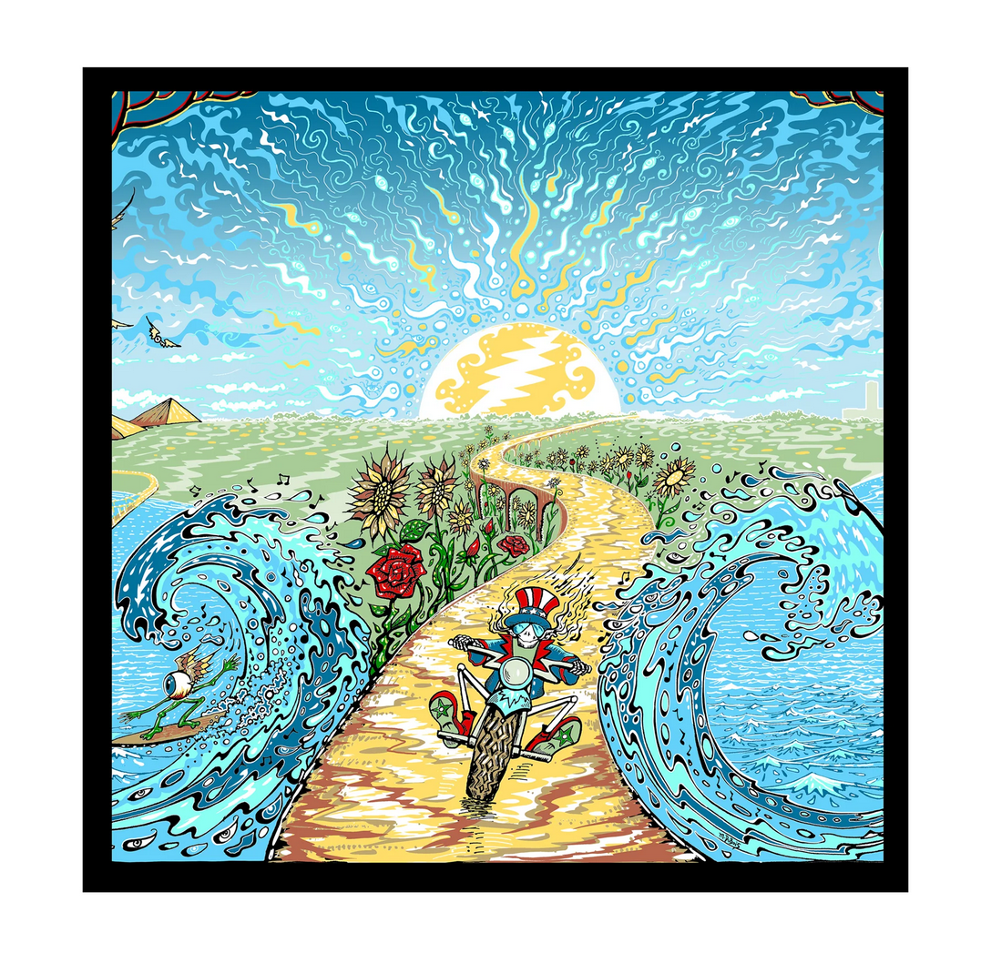 Grateful Dead Uncle Sam Biker Art Print