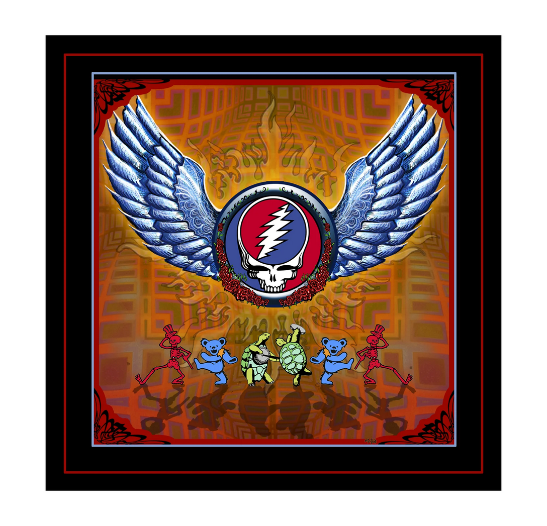 Grateful Dead Winged Stealie 3 Icons Art Print